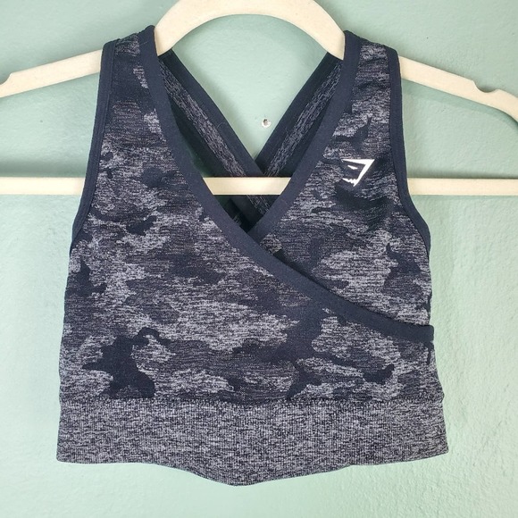 Gymshark Other - Gymshark Adapt Allover Jacquard Camo Seamless Sports Bra Size Small